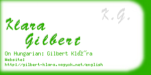 klara gilbert business card